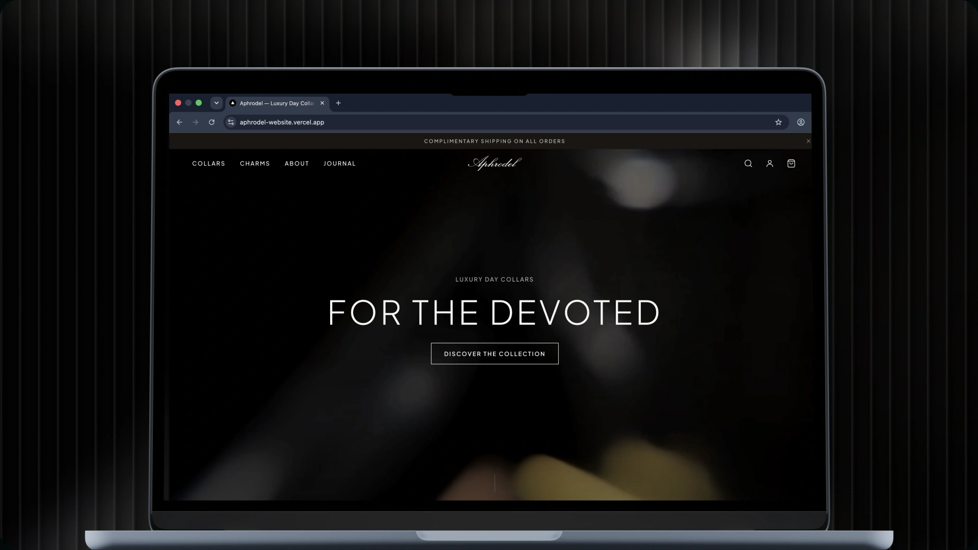 Aphrodel website design, project cover