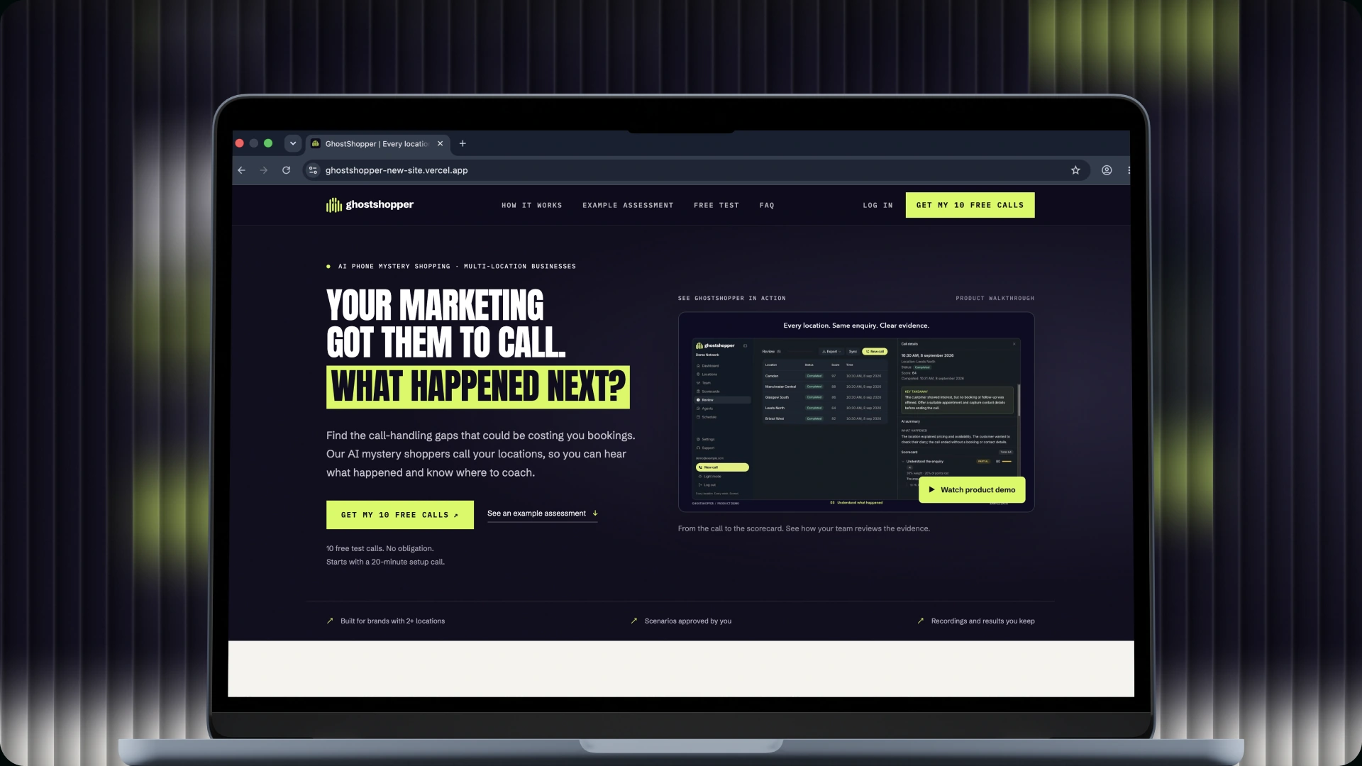 GhostShopper AI website design, project cover