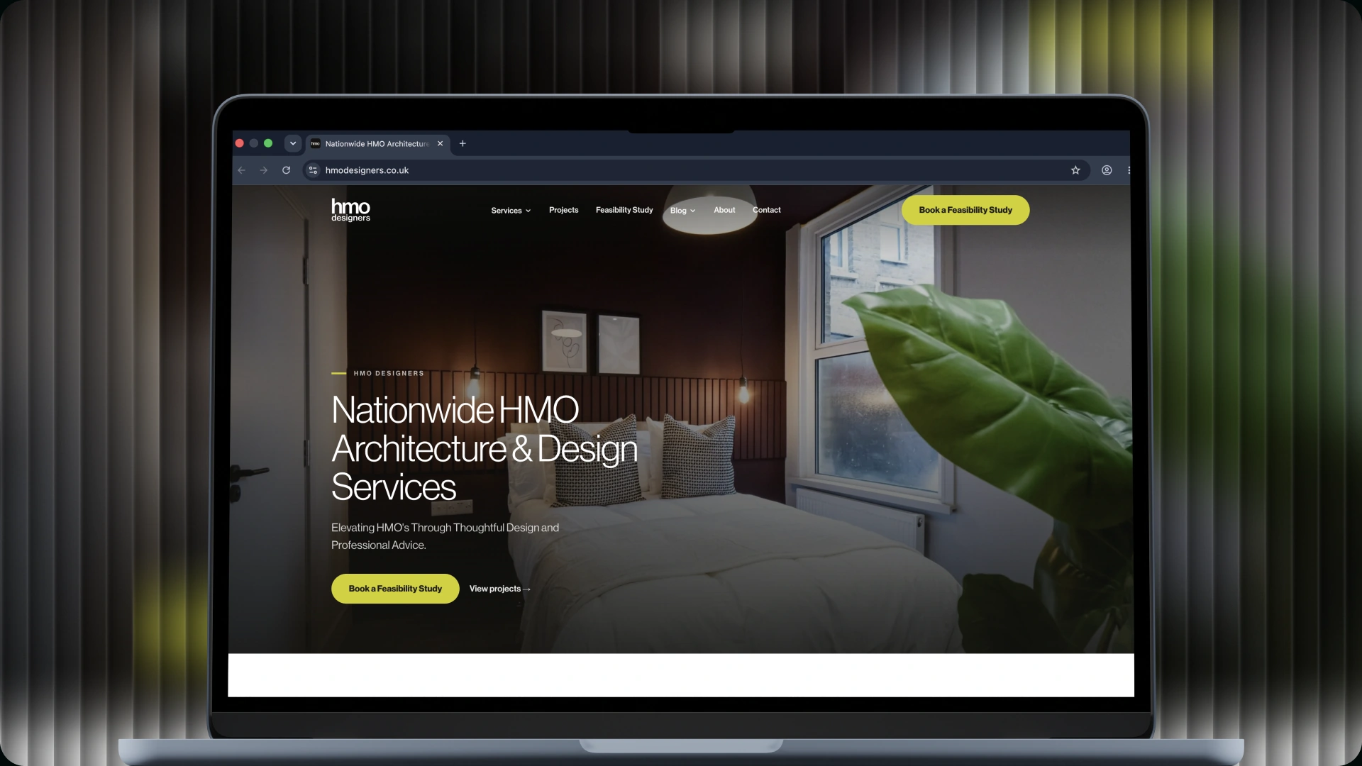 HMO Designers website design, project cover