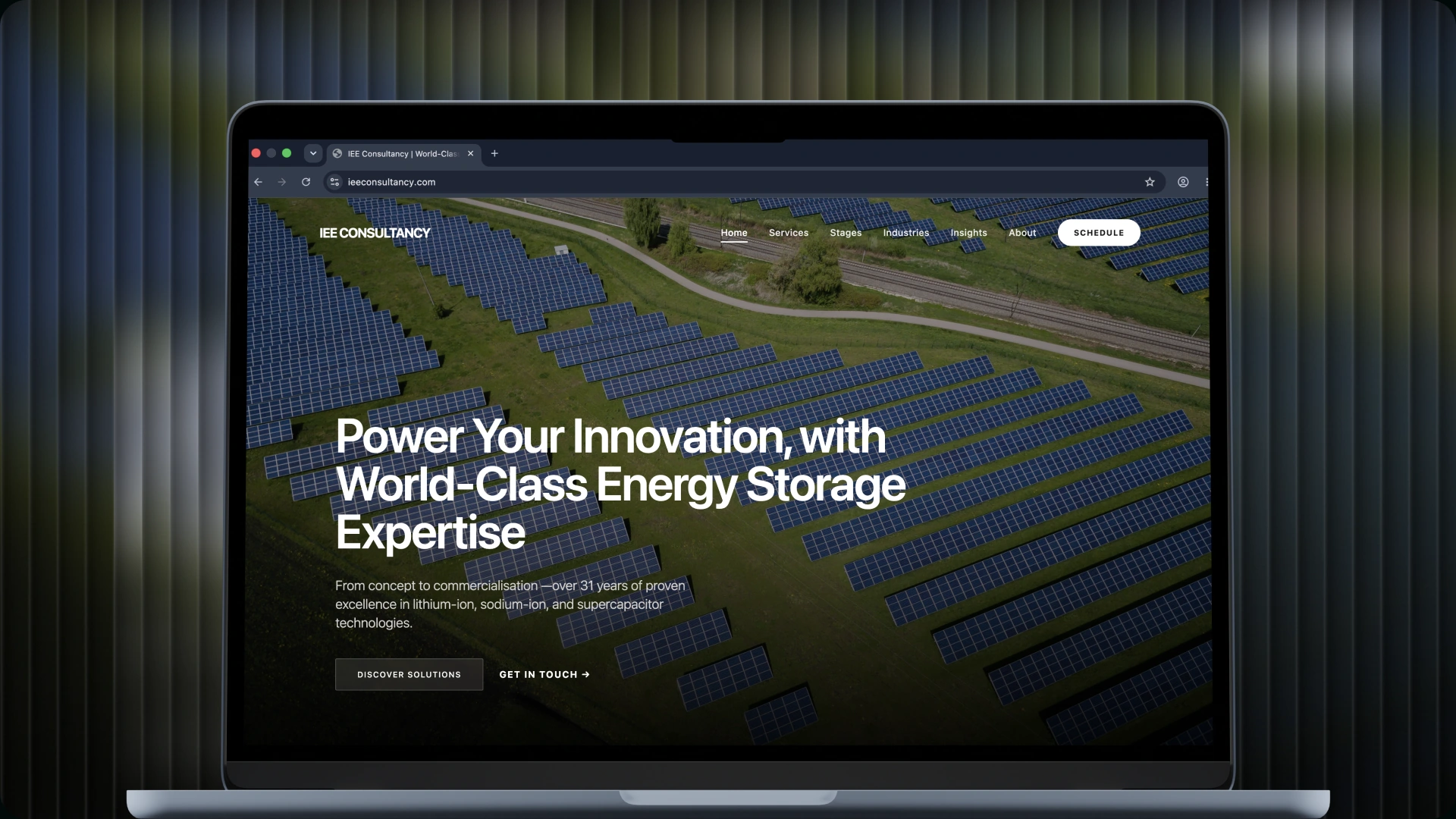 IEE Consultancy website design, project cover