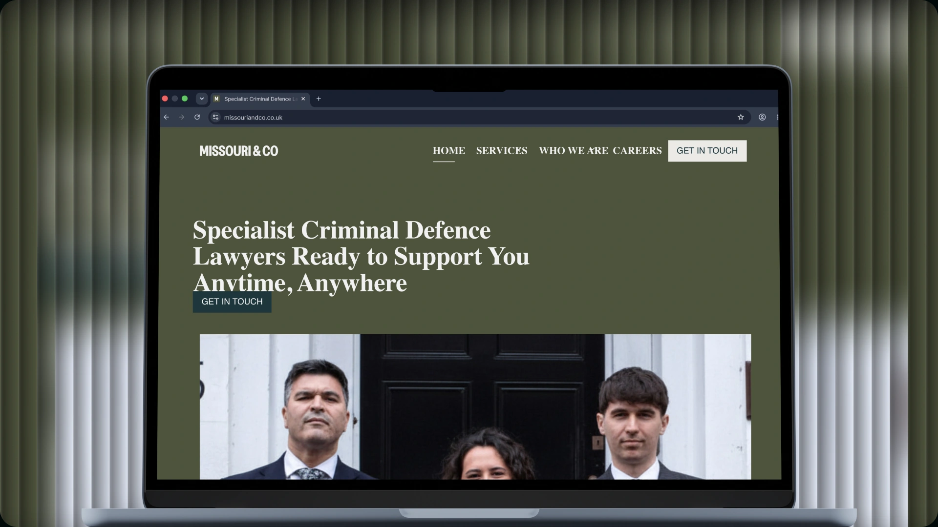 Missouri & Co website design, project cover