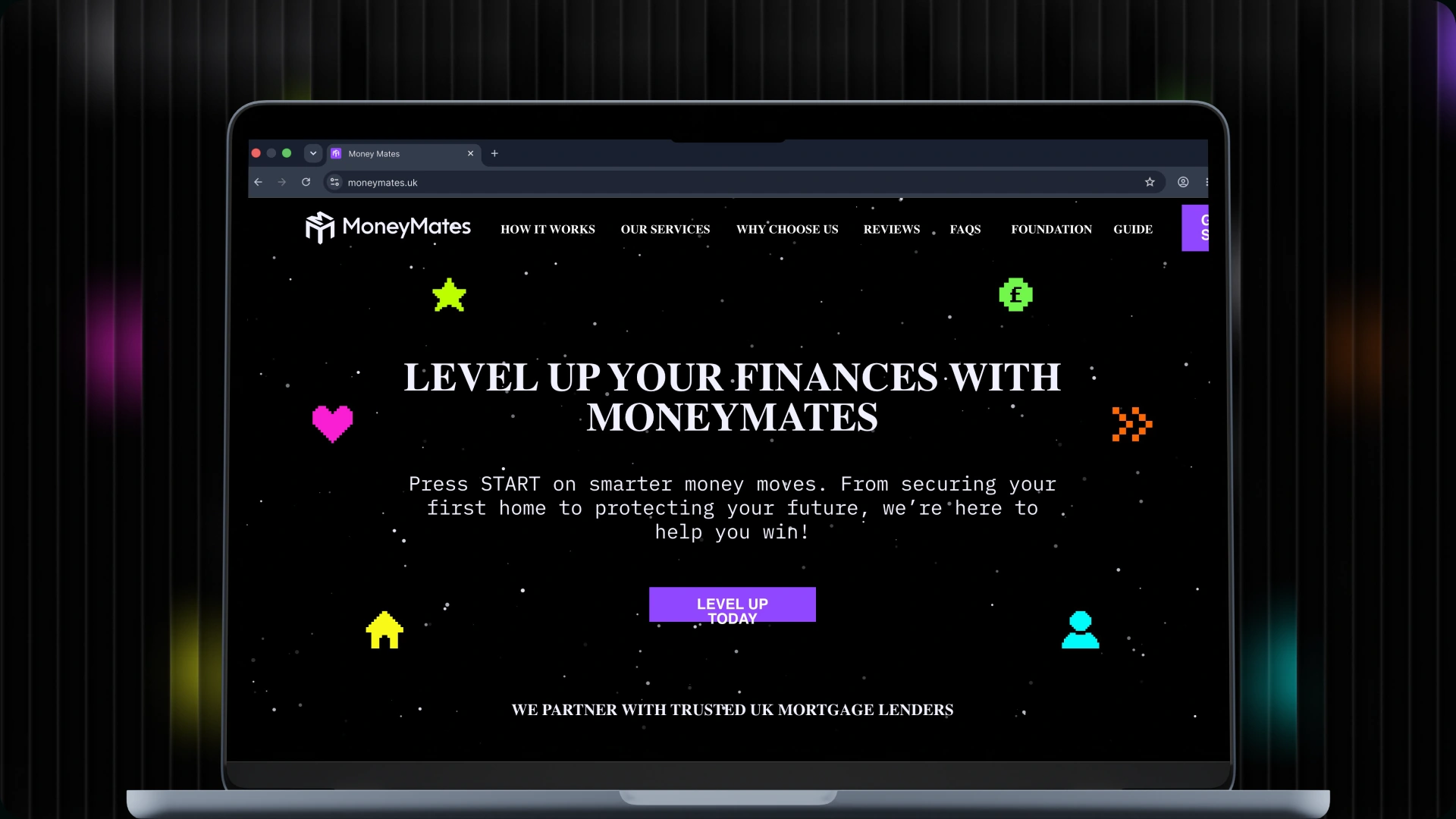 Money Mates website design, project cover