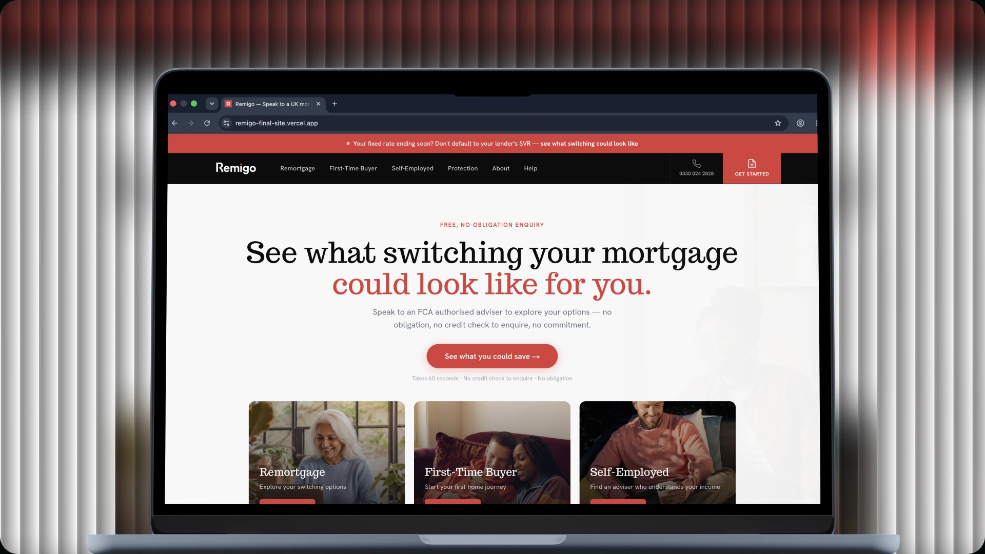 Remigo website design