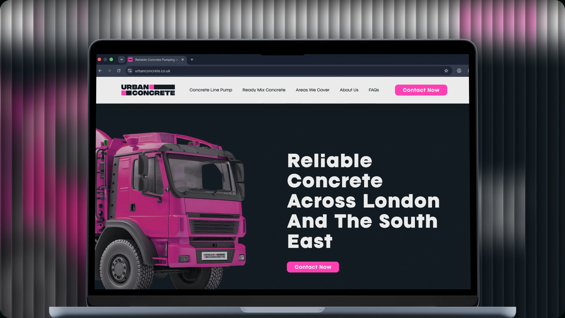 Urban Concrete website design, project cover